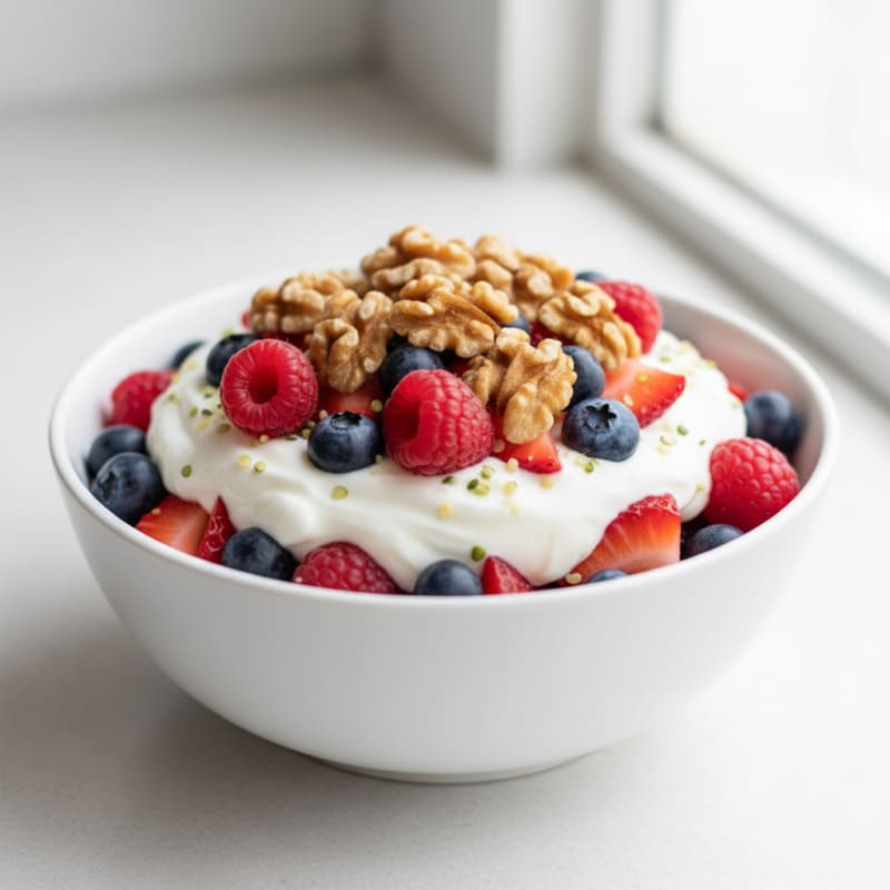 Creamy Greek Yogurt Protein Parfait with Mixed Berries