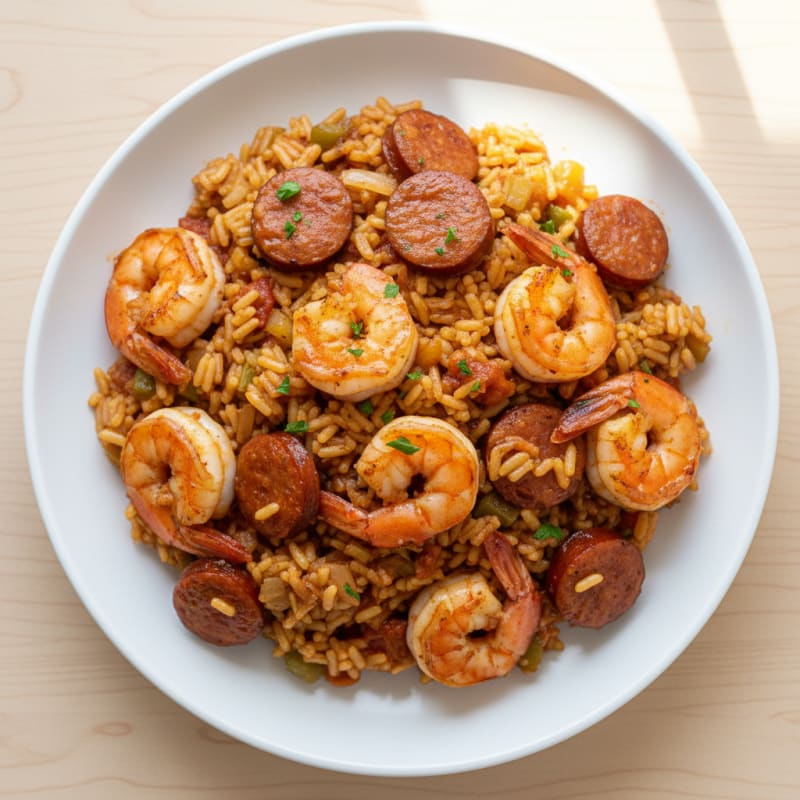 Creole Sausage and Shrimp Jambalaya