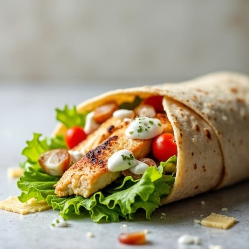 Creamy Grilled Chicken Caesar Wrap