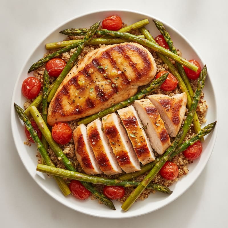 Lemon Herb Chicken with Roasted Asparagus
