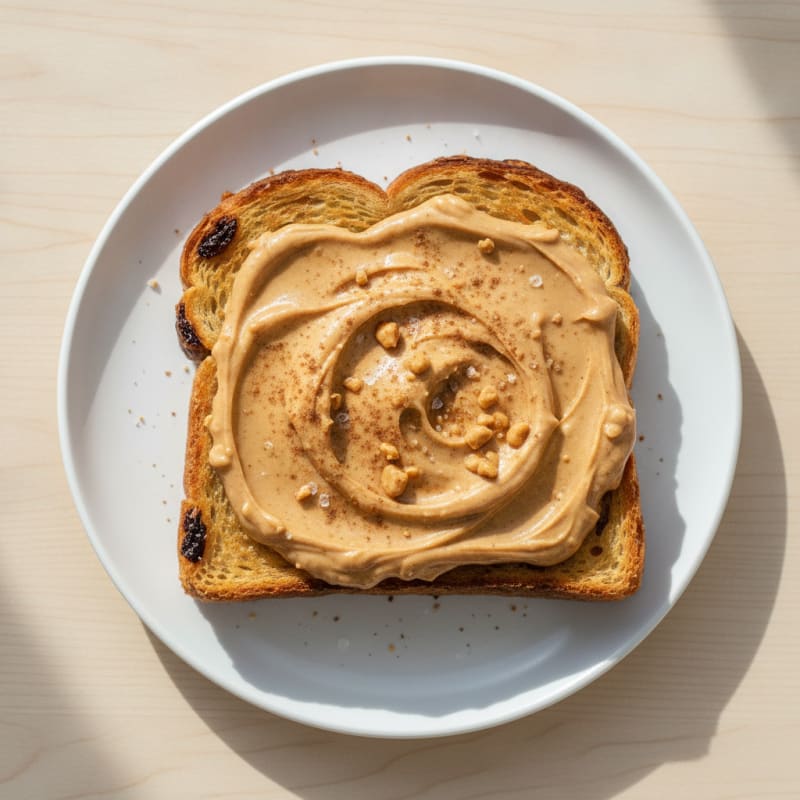 Cinnamon Raisin Toast with Creamy Peanut Butter Yogurt