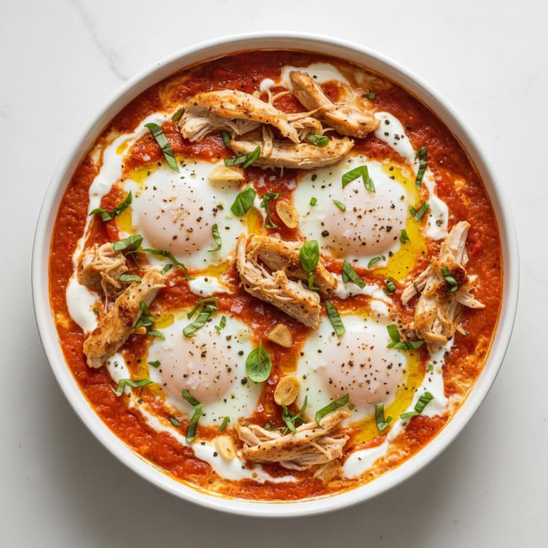 Creamy Tomato and Basil Baked Eggs