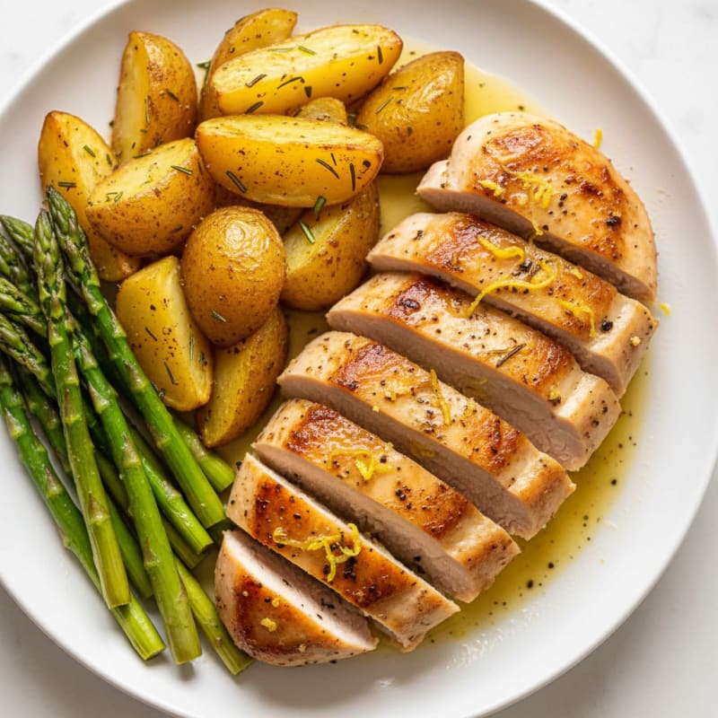 Tender Lemon Herb Chicken with Roasted Potatoes