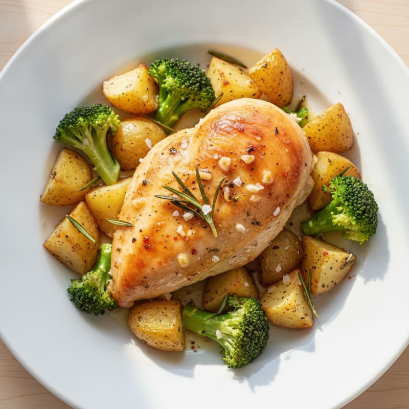 Garlic Herb Roasted Chicken with Potatoes