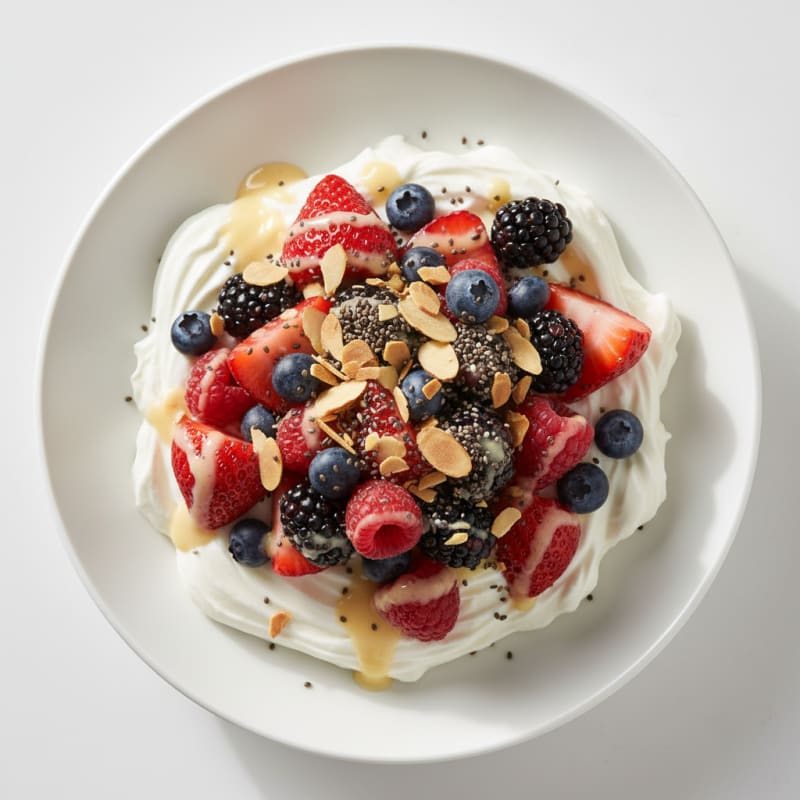 Creamy Greek Yogurt Protein Bowl with Mixed Berries