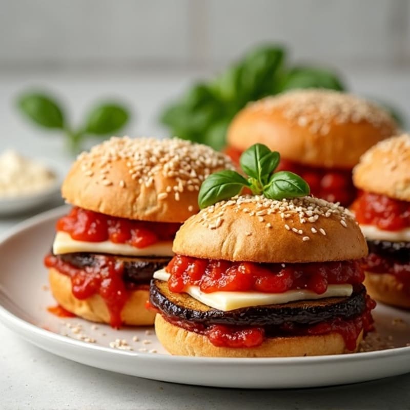 Crispy Baked Eggplant Parmesan Hero