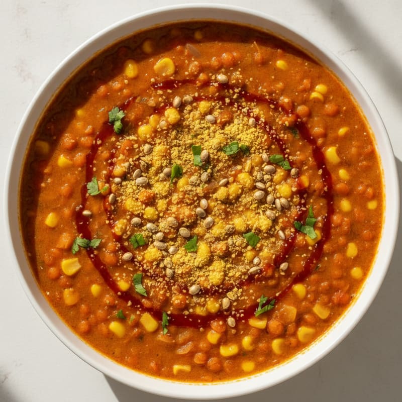 Curried Red Lentil Tomato Chowder