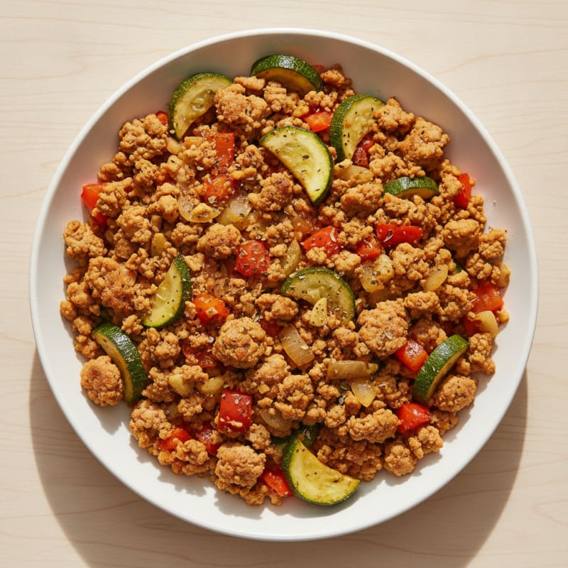 Savory Ground Turkey and Vegetable Skillet