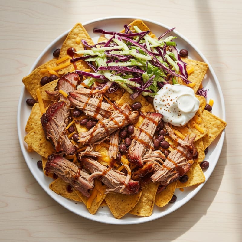 Smoky Pulled Pork Nachos with Zesty Slaw