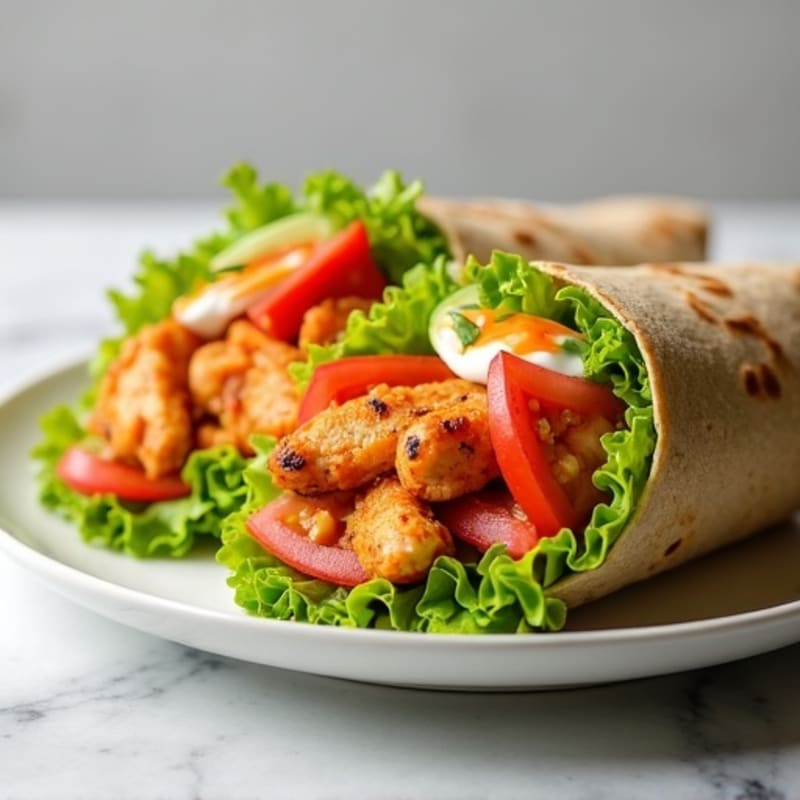 Healthy Buffalo Ranch Chicken Wrap