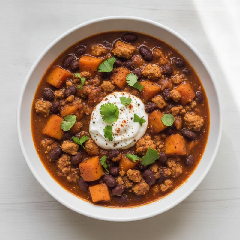 Sweet Potato and Black Bean Chili