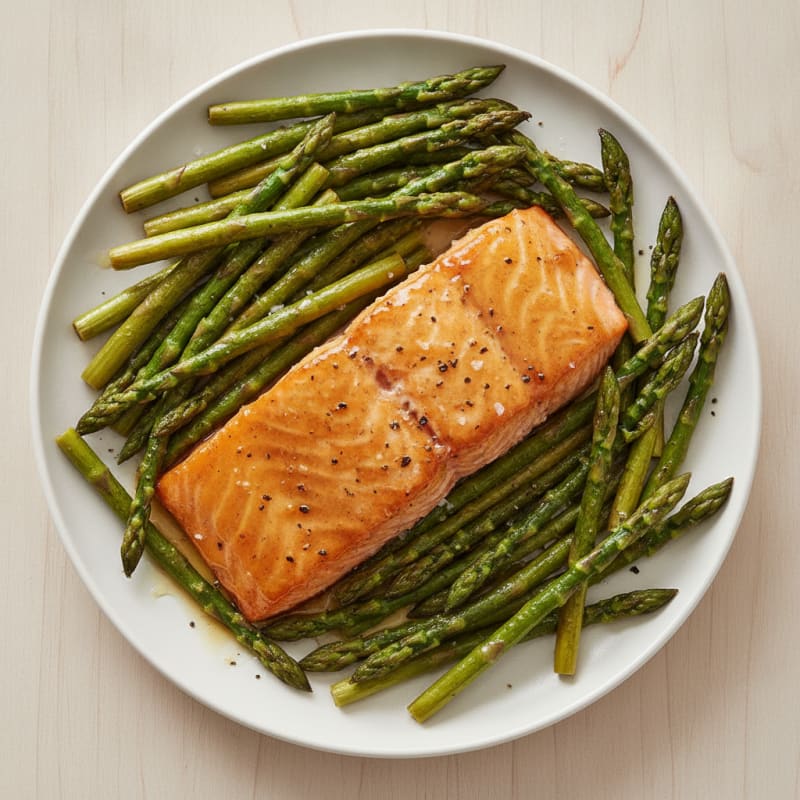 Honey-Glazed Salmon with Roasted Asparagus