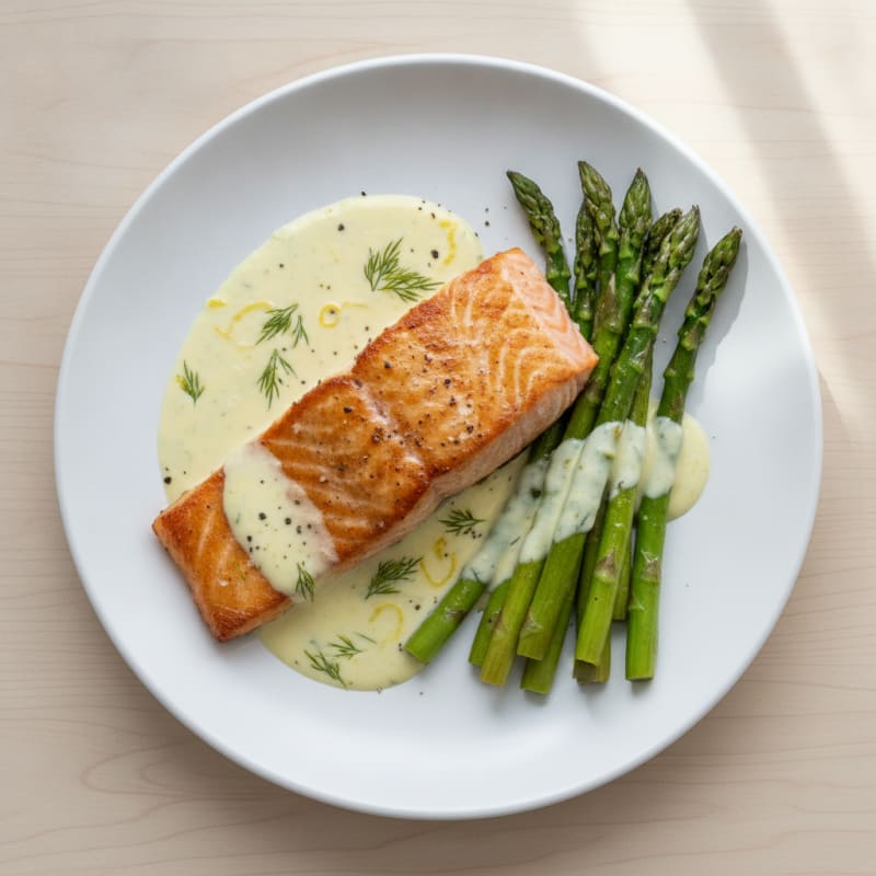 Pan-Seared Salmon with Lemon-Dill Sauce