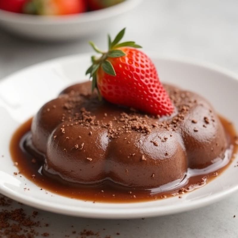 High-Protein Creamy Chocolate Gelatin Pudding