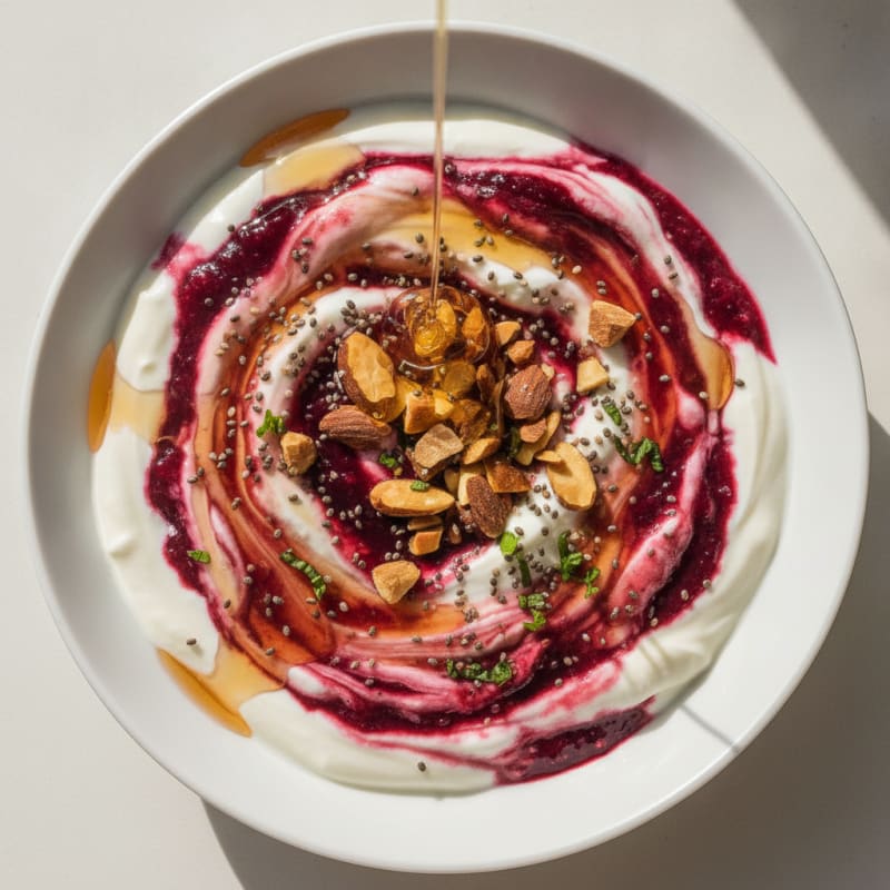 Sweet Greek Yogurt Berry Swirl