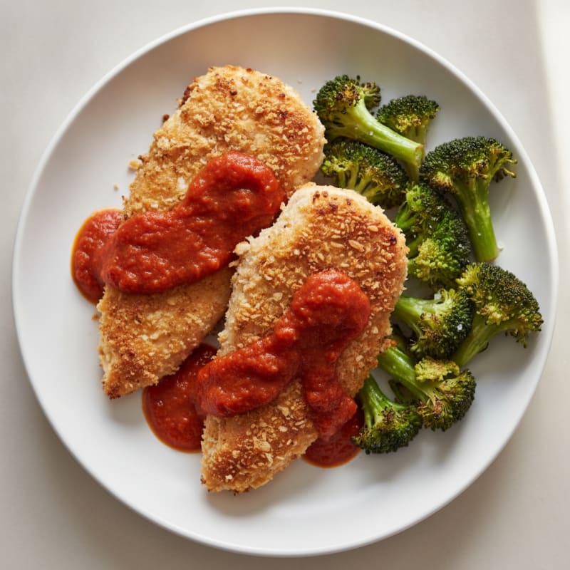 Parmesan-Crusted Chicken with Marinara