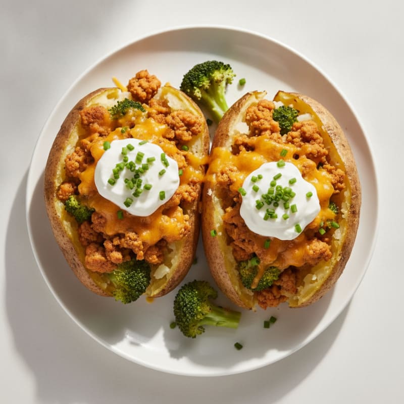 Hearty Loaded Baked Potatoes with Chives