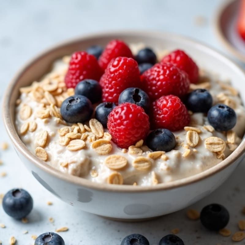 Vanilla-Berry Protein Overnight Oats