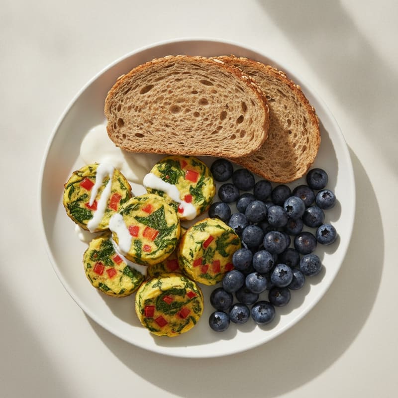 Garden Vegetable Egg Bites with Fruit