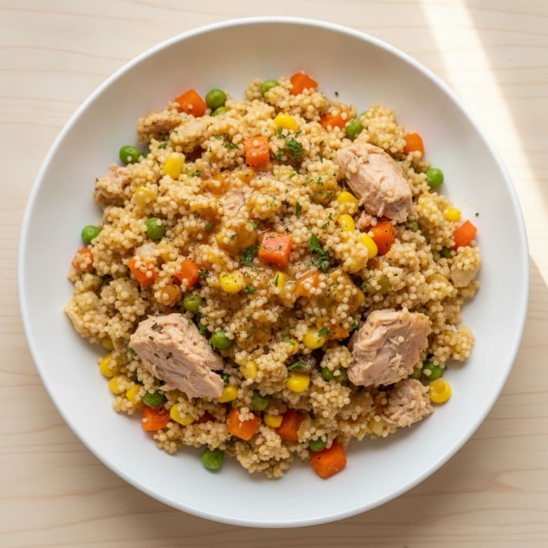 Lemon-Herb Tuna Couscous with Dried Vegetables