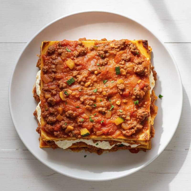Classic Layered Lasagna with Rich Bolognese