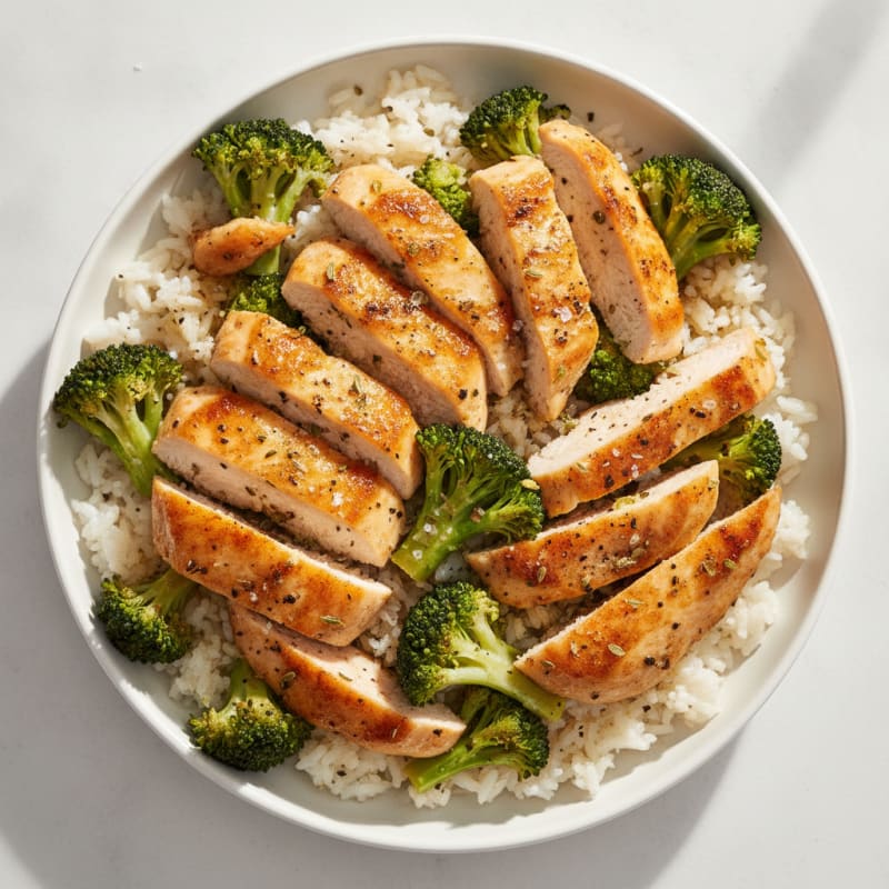 Garlic Herb Chicken and Broccoli Rice