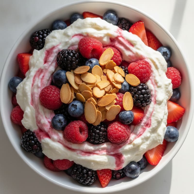 Creamy Greek Yogurt Protein Parfait with Mixed Berries