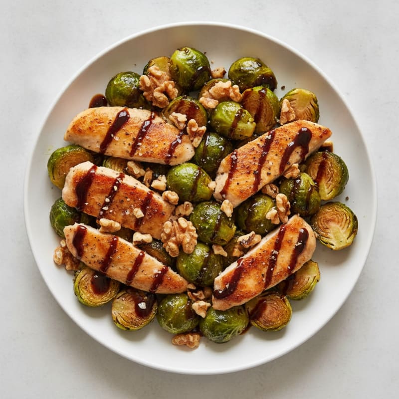 Balsamic-Glazed Brussels Sprouts with Toasted Walnuts