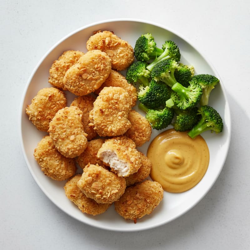 Baked Chicken Nuggets with Honey Mustard