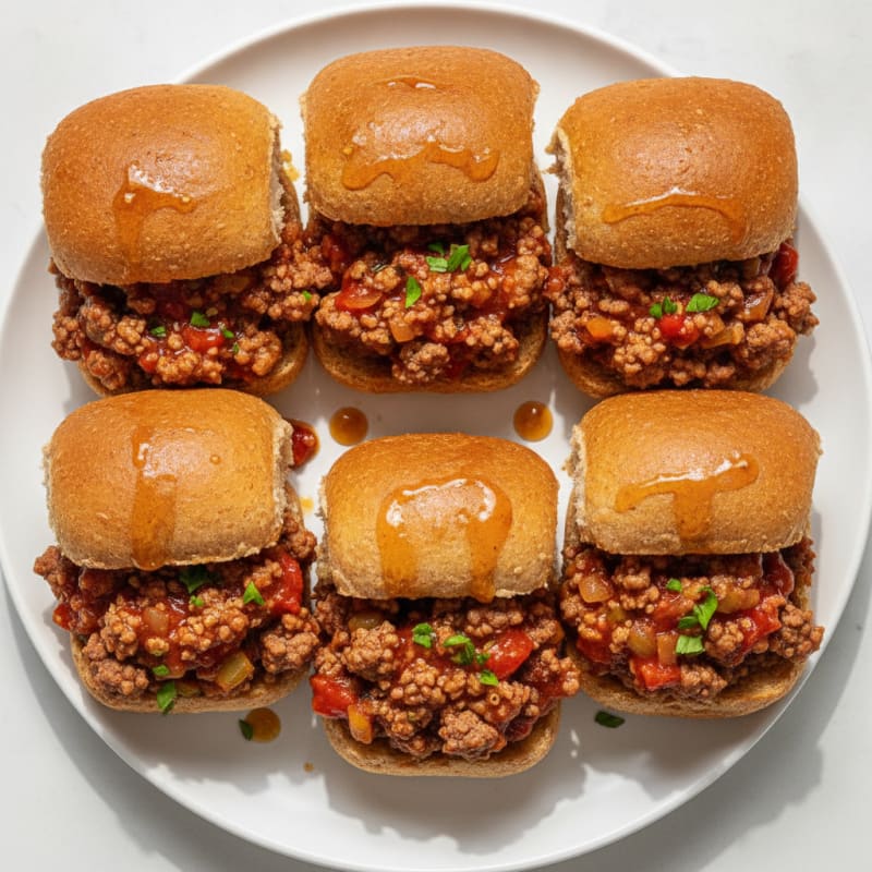 Sweet Tangy Beef Sloppy Joe Sliders