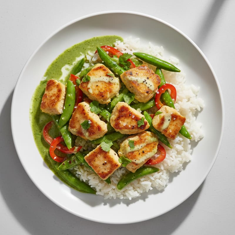 Thai Green Curry Chicken with Jasmine Rice