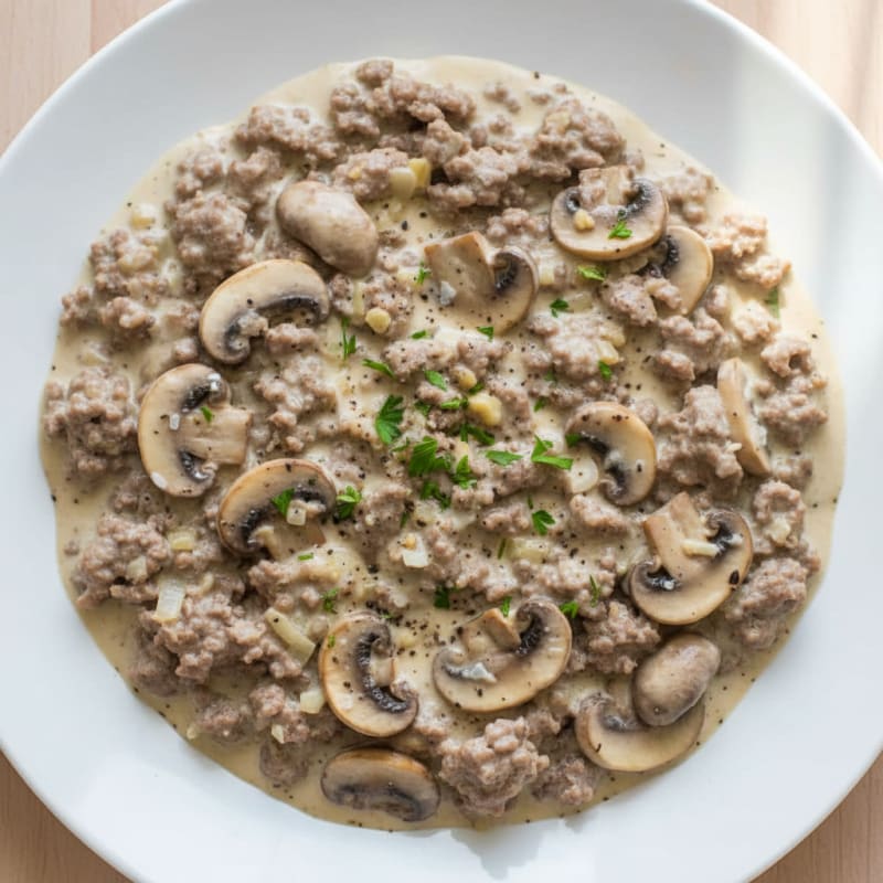 Creamy Beef and Mushroom Skillet