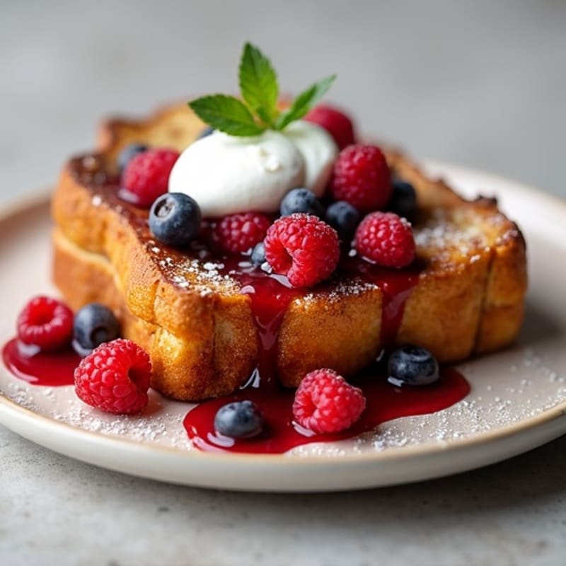 Crispy Almond-Crusted French Toast with Berry Compote