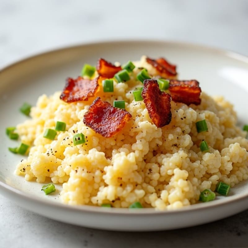 Creamy Turkey Bacon Cauliflower Carbonara