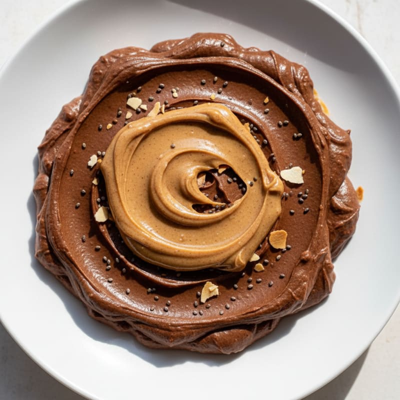 Silky Chocolate Protein Pudding with Almond Butter