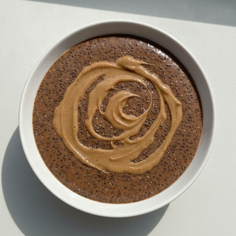 Silky Chocolate Protein Pudding with Chia Seeds