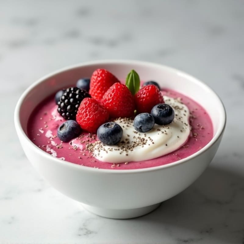 Creamy Greek Yogurt Protein Bowl with Mixed Berries