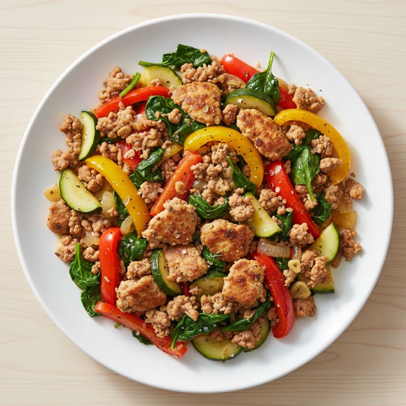 Savory Ground Turkey and Vegetable Skillet