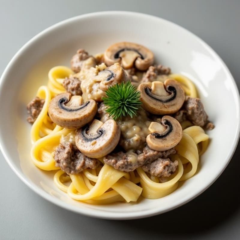 Creamy Lean Beef and Mushroom Stroganoff
