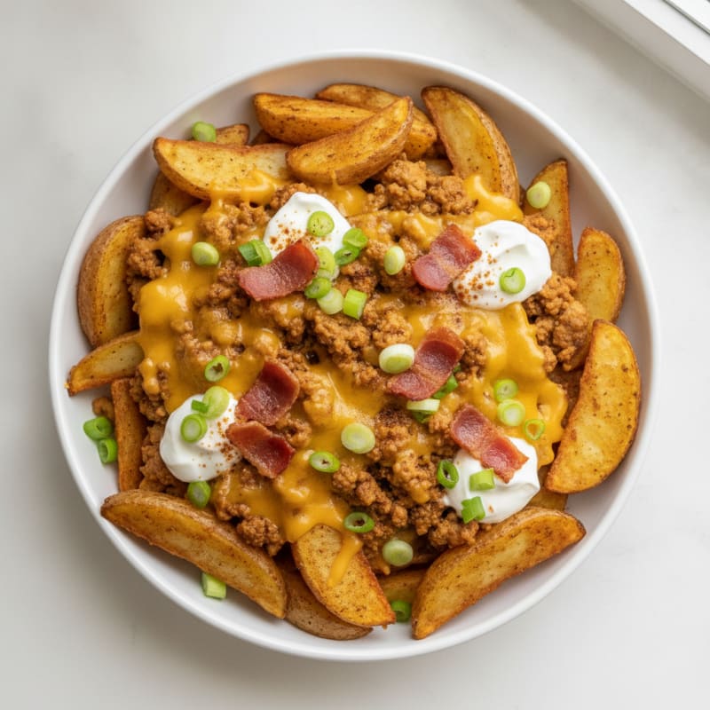 Clean Loaded Bacon Cheddar Fries