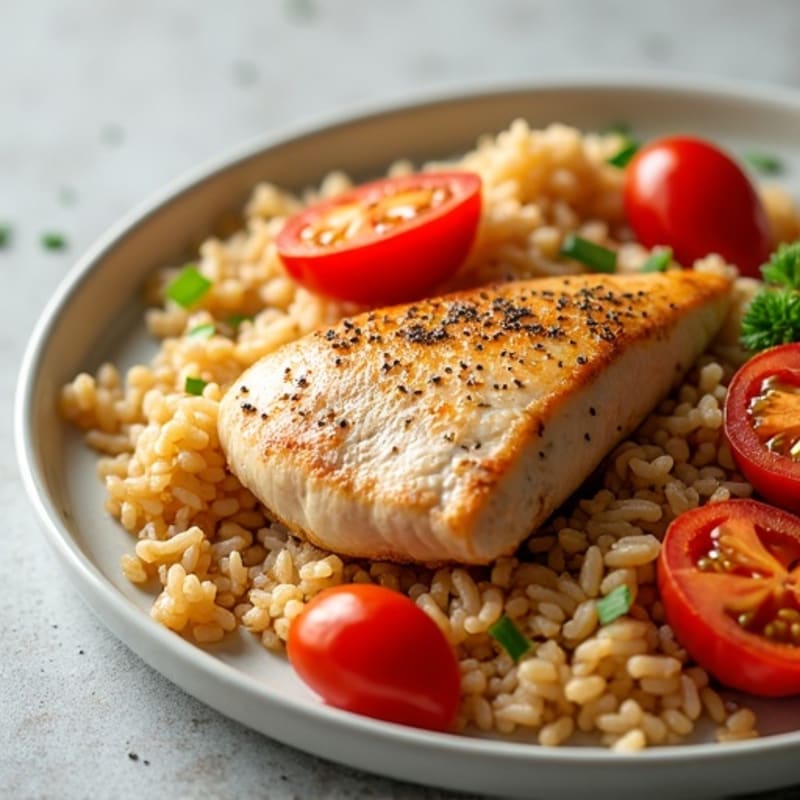 Savory Chicken and Rice with Bell Peppers and Tomatoes
