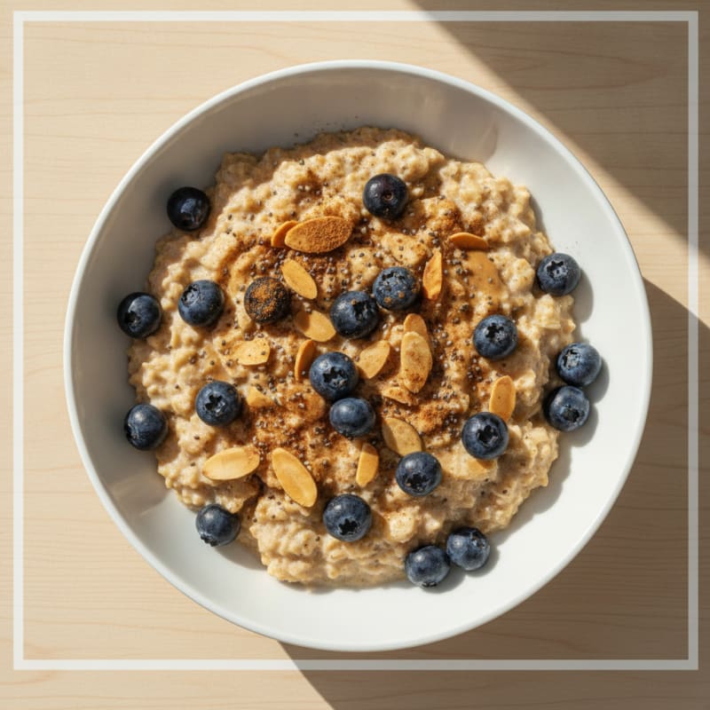 Blueberry Almond Protein Oatmeal