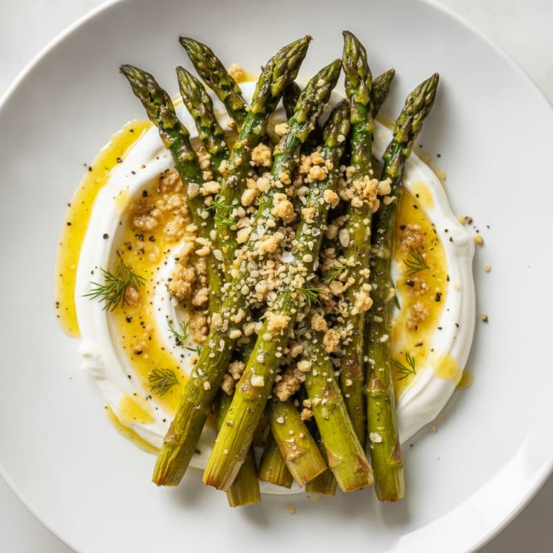 Roasted Asparagus with Lemon-Herb Dressing