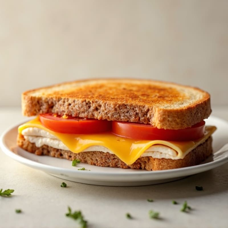 Golden Lean Turkey and Swiss Open-Faced Melt