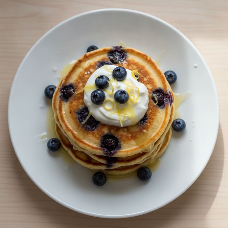 Blueberry Lemon Ricotta Pancakes