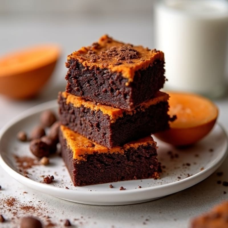 Fudgy Sweet Potato Protein Brownies