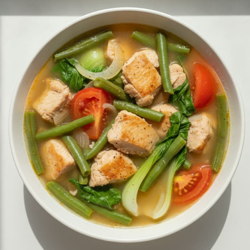 Chicken Sinigang with Green Beans