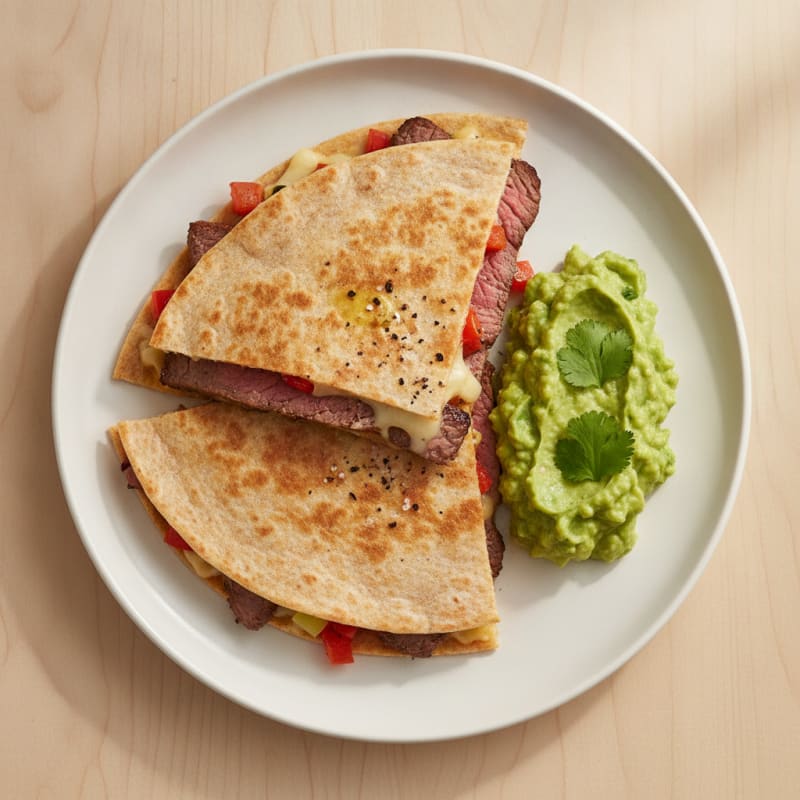 Carne Asada Quesadillas with Guacamole