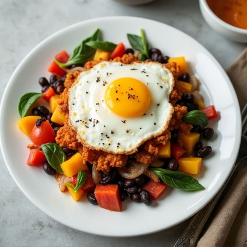 Crispy Sweet Potato and Egg Hash