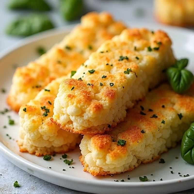 Herb-Garlic Cauliflower Breadsticks